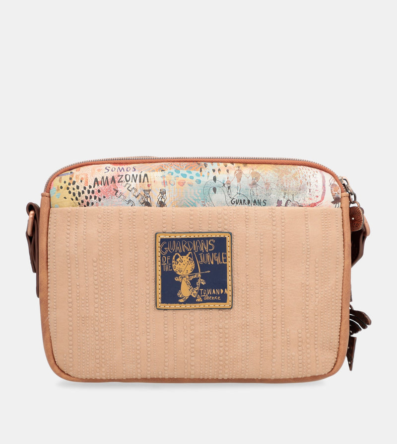 Menire crossbody bag with flap 3 compartments