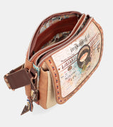 Menire crossbody bag with flap 3 compartments