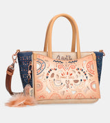 Tribe shoulder tote bag with two handles