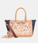 Tribe shoulder tote bag with two handles