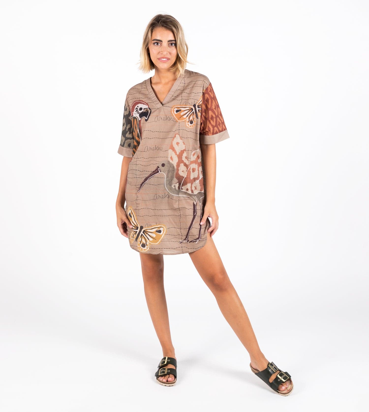 Animal print short dress