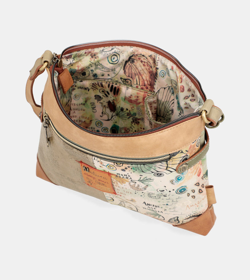 Amazonia large printed crossbody bag