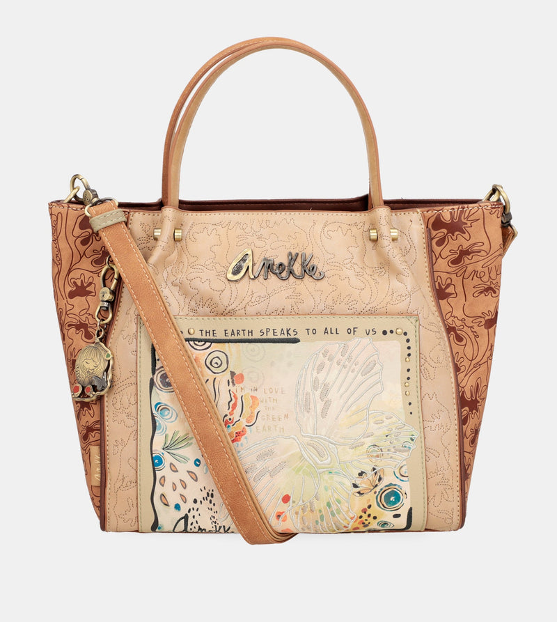 Butterfly shoulder tote bag