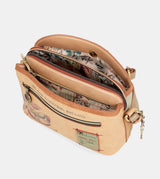 Butterfly crossbody bag with triple compartments