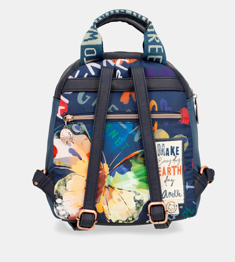 Nature Pachamama navy blue medium satchel bag