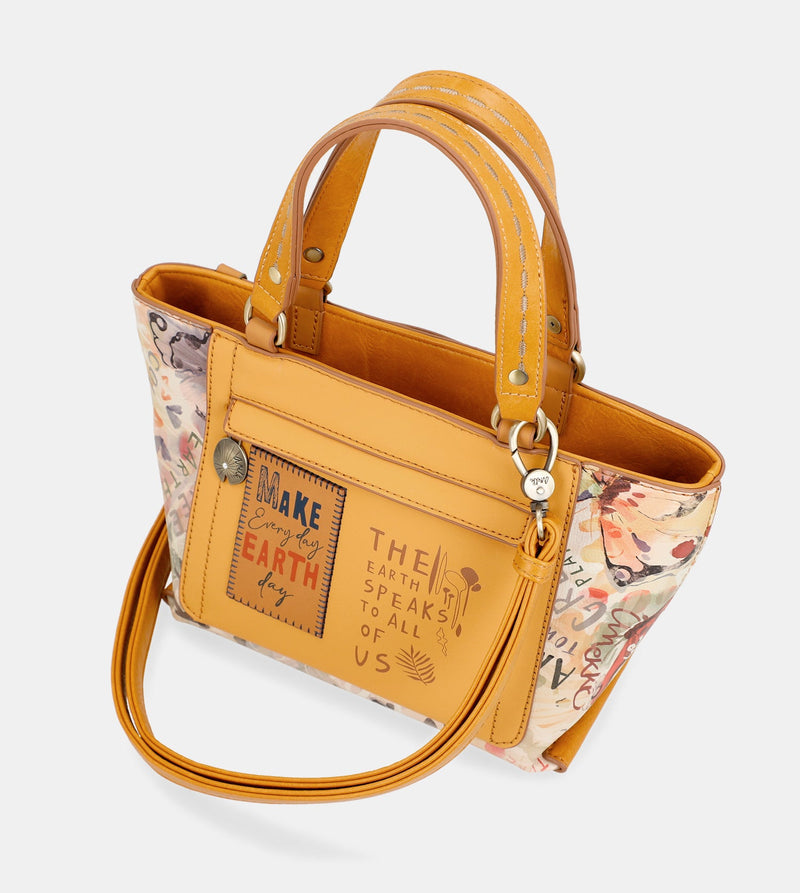 Nature Pachamama ochre tote bag