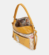 Nature Pachamama convertible ochre bag into a backpack