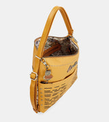 Nature Pachamama convertible ochre bag into a backpack