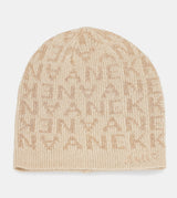 Beige Contemporary Knit Hat