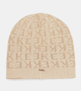 Beige Contemporary Knit Hat