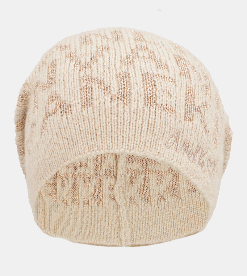 Beige Contemporary Knit Hat