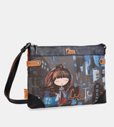 Contemporary large printed shoulder bag