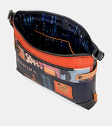 Contemporary large printed shoulder bag