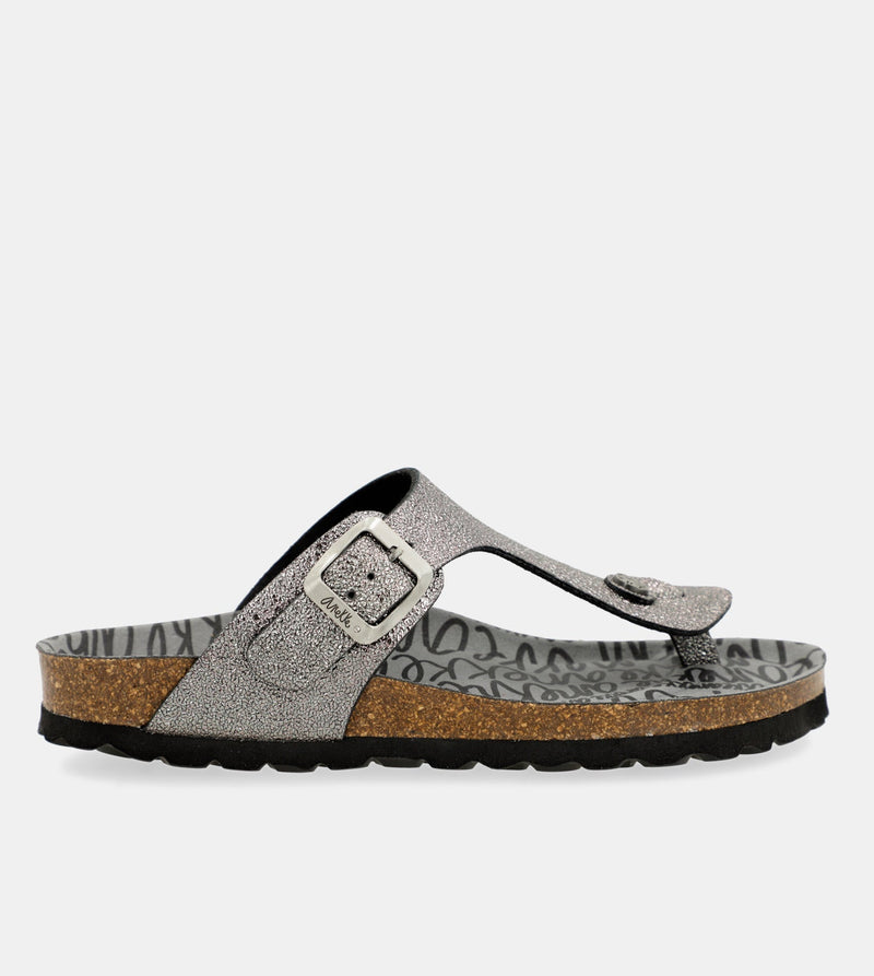 Women's silver bio sandals