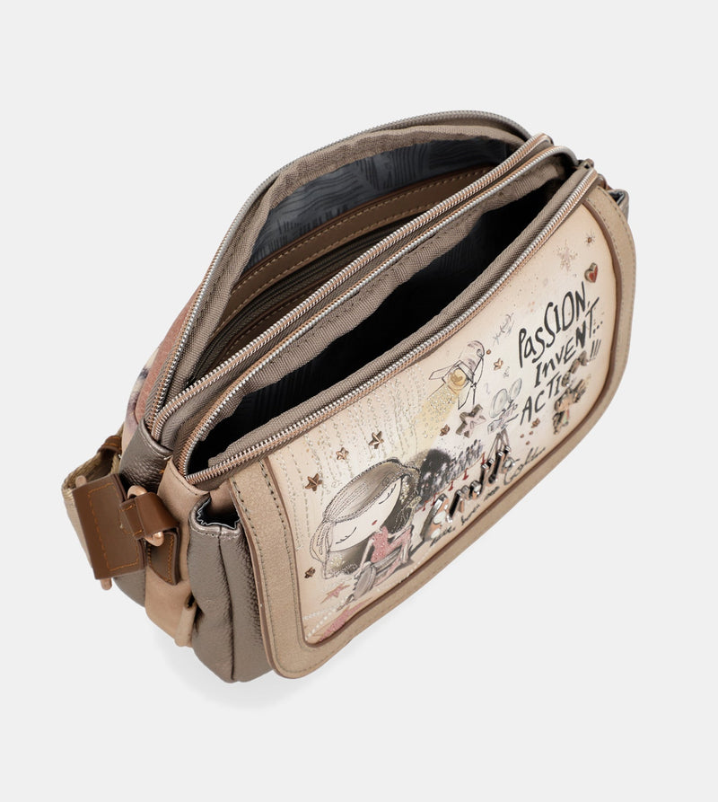 Hollywood crossbody bag with flap