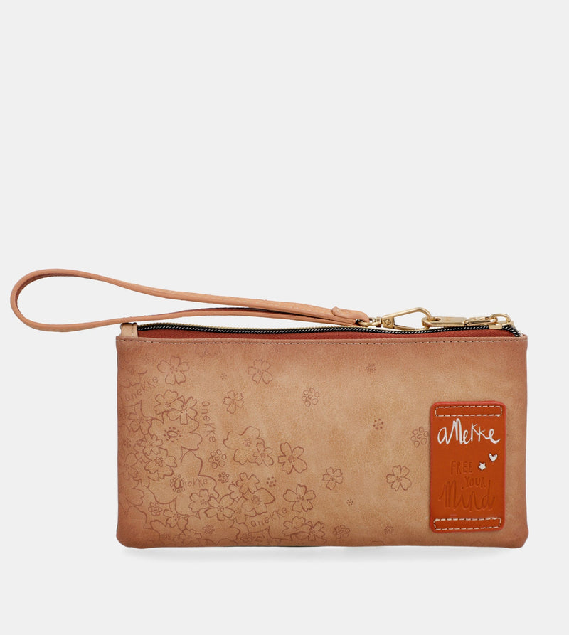 Anekke Peace & Love camel RFID wallet