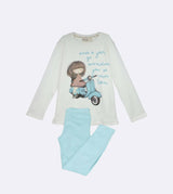 Pretty girl with pajamas illustration
