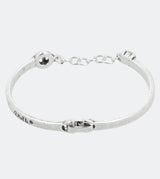 Bracelet with a silver chain