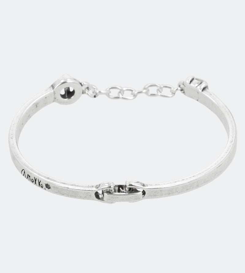 Bracelet with a silver chain