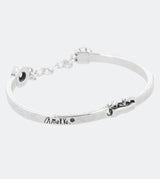 Bracelet with a silver chain