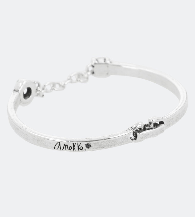 Bracelet with a silver chain