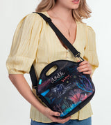 Coral neoprene food carrier bag